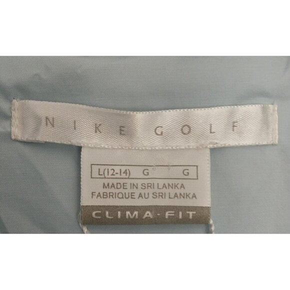 Nike Golf Women's Clima Fit Jacket Windbreaker Ice Blue Zip Pockets - L (12-14) - Picture 2 of 10